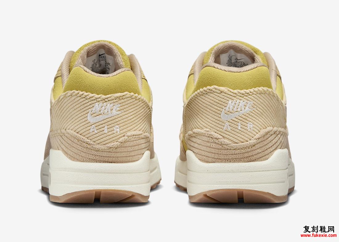 NIKE AIR MAX 1 “BUFF GOLD” 灯芯绒 货号：FB8451-700