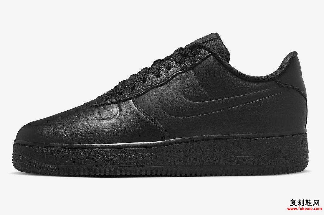 NIKE AIR FORCE 1 LOW WATERPROOF 发布“三重黑”货号：FB8875-001