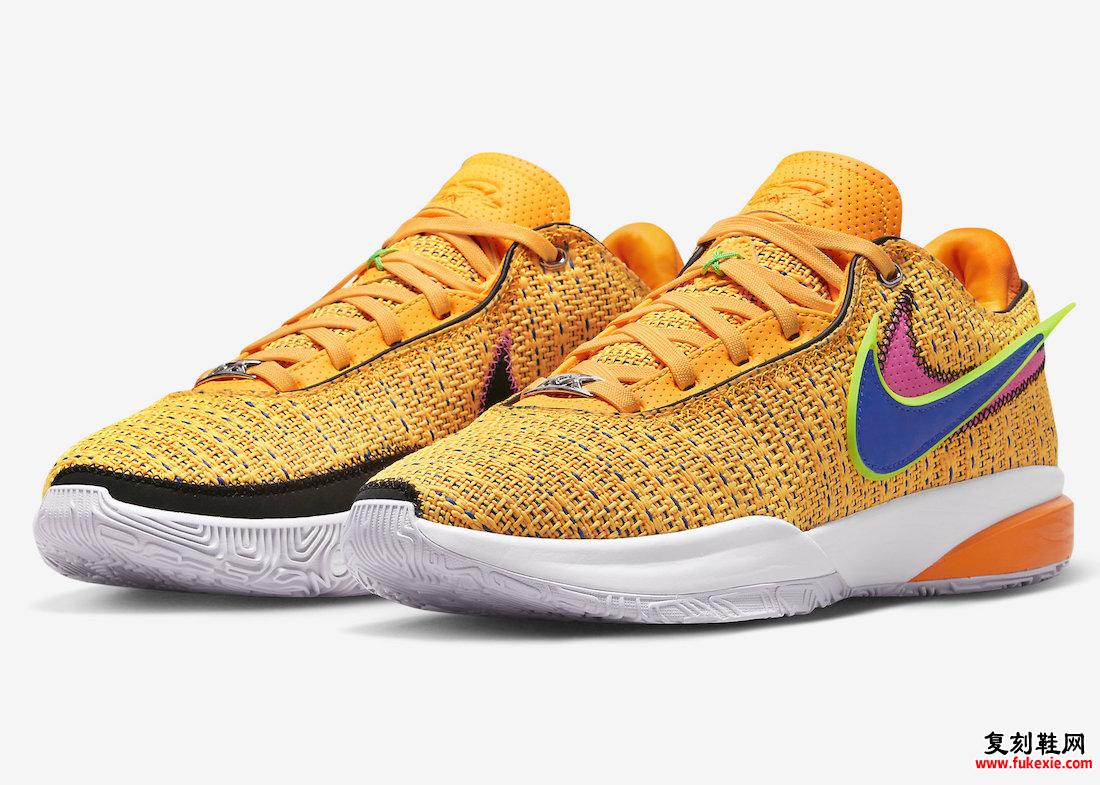 NIKE LEBRON 20 “LASER ORANGE” 激光橙 官方图片 货号：DJ5423-801