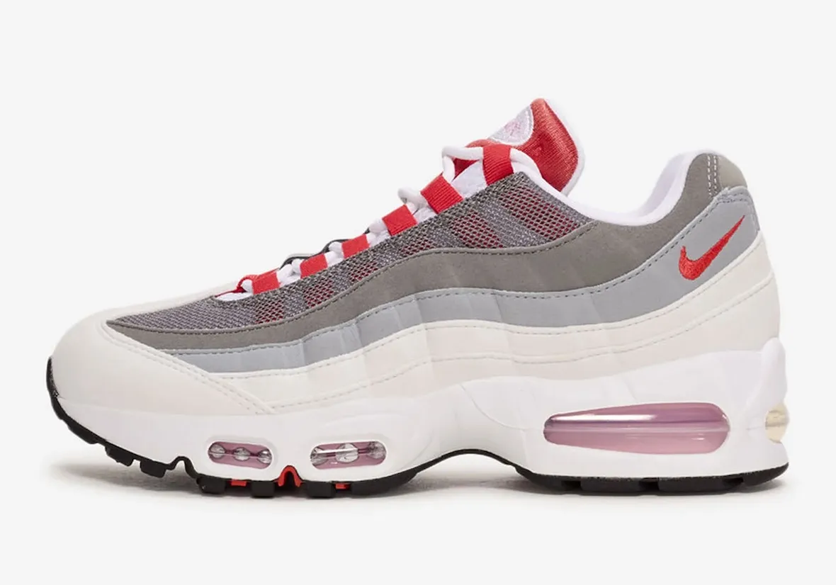 Nike Air Max 95 Big Bubble 女款 “Pink Rise” 粉红气泡配色登场，白色狼灰鞋面轻量化呈现