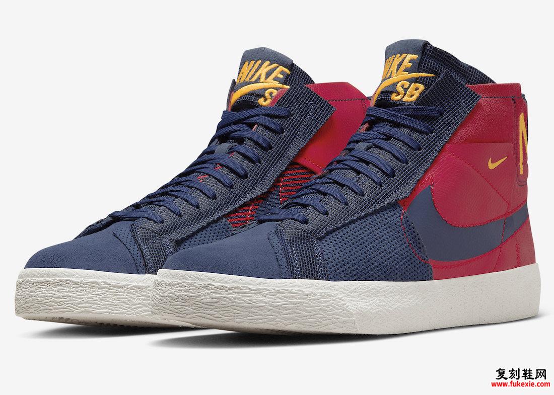 NIKE SB 最新款 BLAZER MID 以巴塞罗那配色亮相 货号：FD5113-600