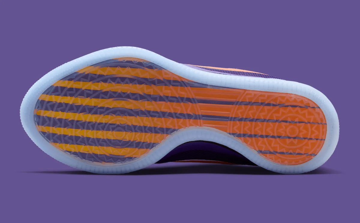 德文·布克二代签名鞋 Nike Book 2 “Sunburst” 复古紫橙配色,Court Purple 鞋面冰蓝水晶底插图5 德文·布克二代签名鞋 Nike Book 2 “Sunburst” 复古紫橙配色,Court Purple 鞋面冰蓝水晶底