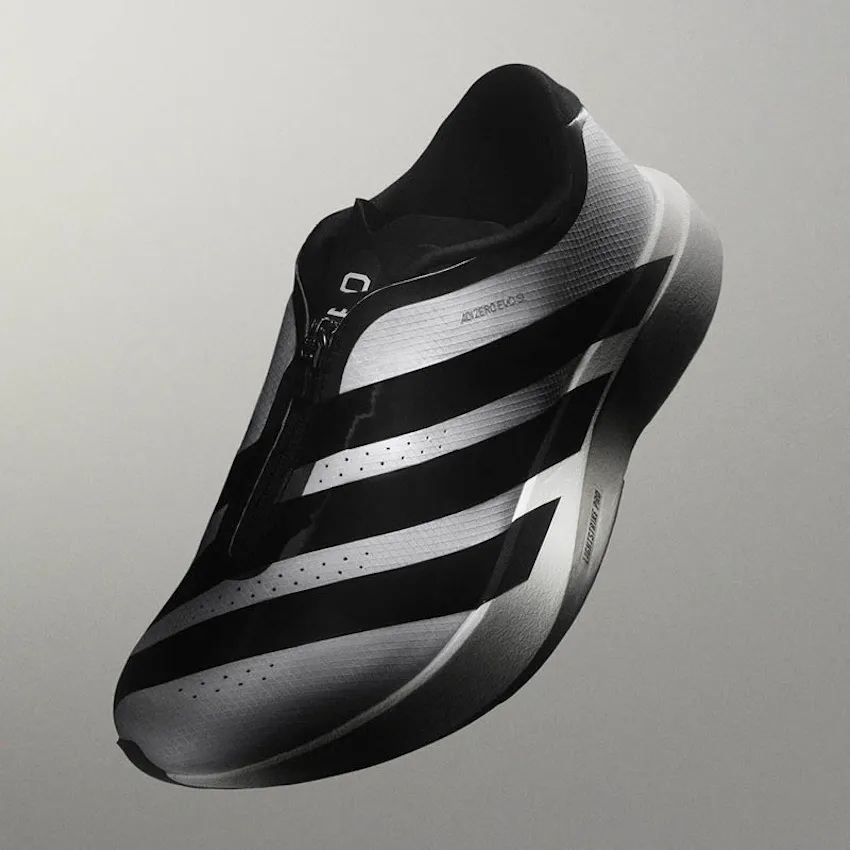 adidas Adizero Evo SL Zip黑白配色七月六日发售，拉链覆面与Lightstrike Pro中底致敬千禧田径钉鞋