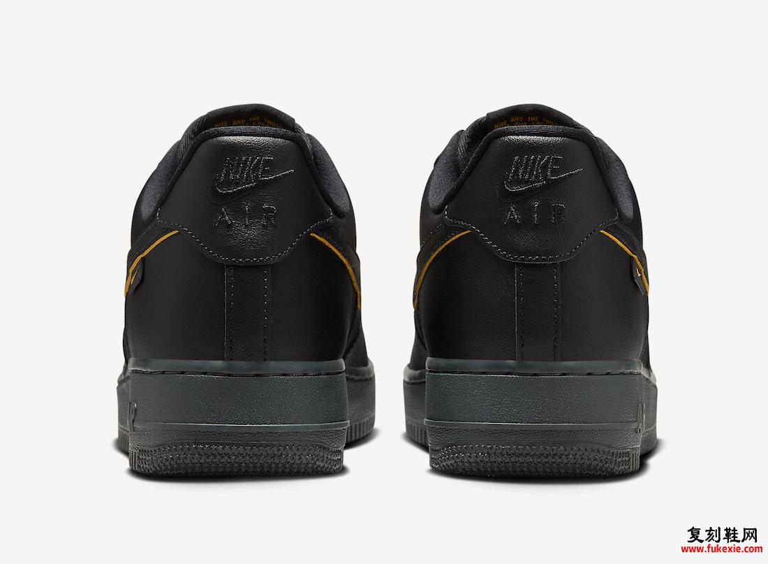 【原创】NIKE AIR FORCE 1 LOW 耐克空军1低 黑色和大学金色 货号：FZ4617-001