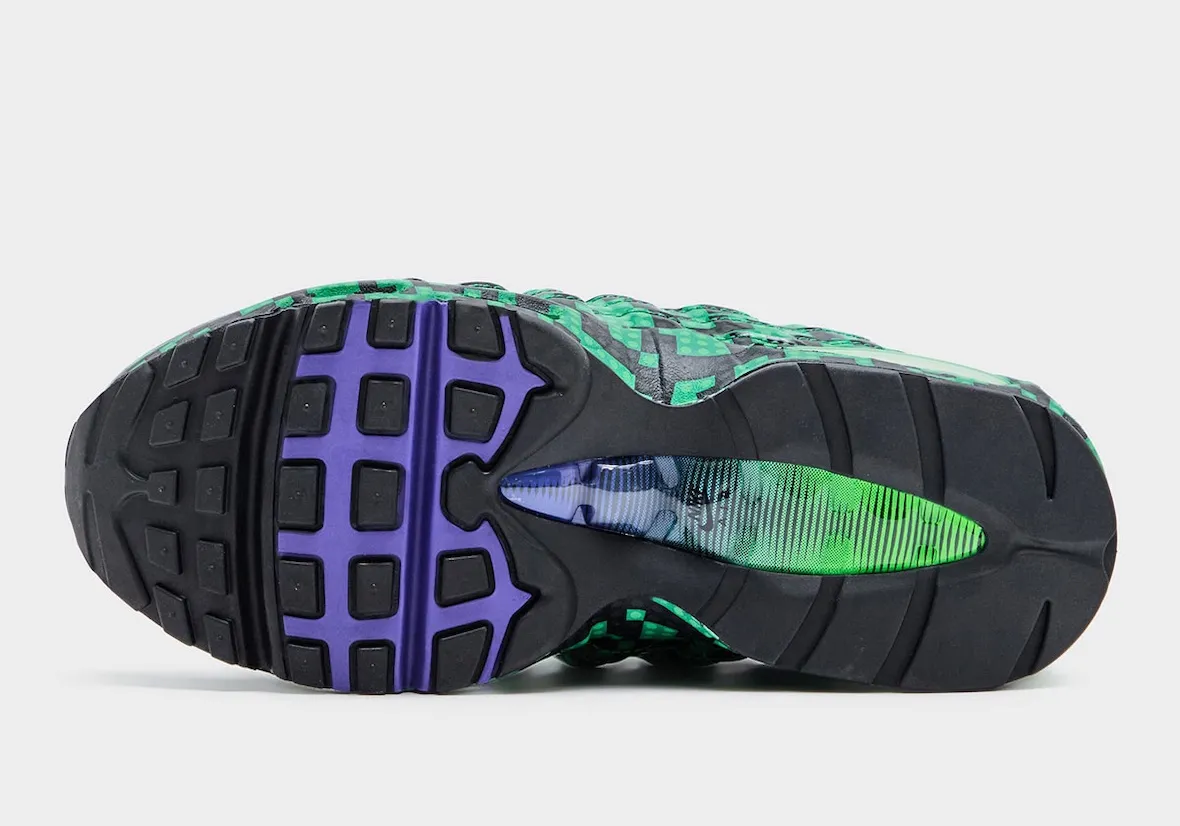 乐高积木玩转复古跑鞋,LEGO x Nike Air Max 95 GS “Lucky Green” 童鞋2026发售插图4 乐高积木玩转复古跑鞋,LEGO x Nike Air Max 95 GS “Lucky Green” 童鞋2026发售