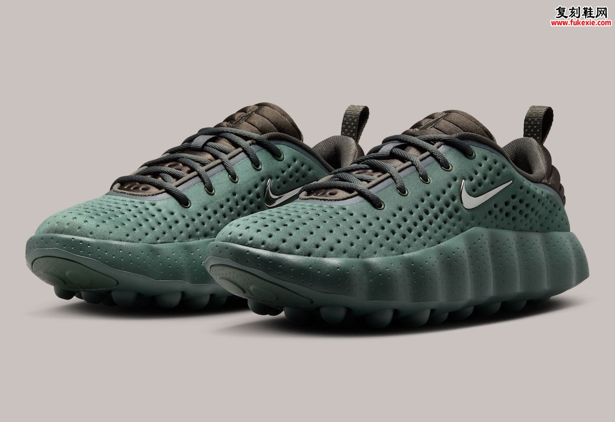 Nike Mind 002 “Camo Green” 迷彩绿配色登场，一体式打孔鞋面，同色系压力点模块替代亮橙缩略图