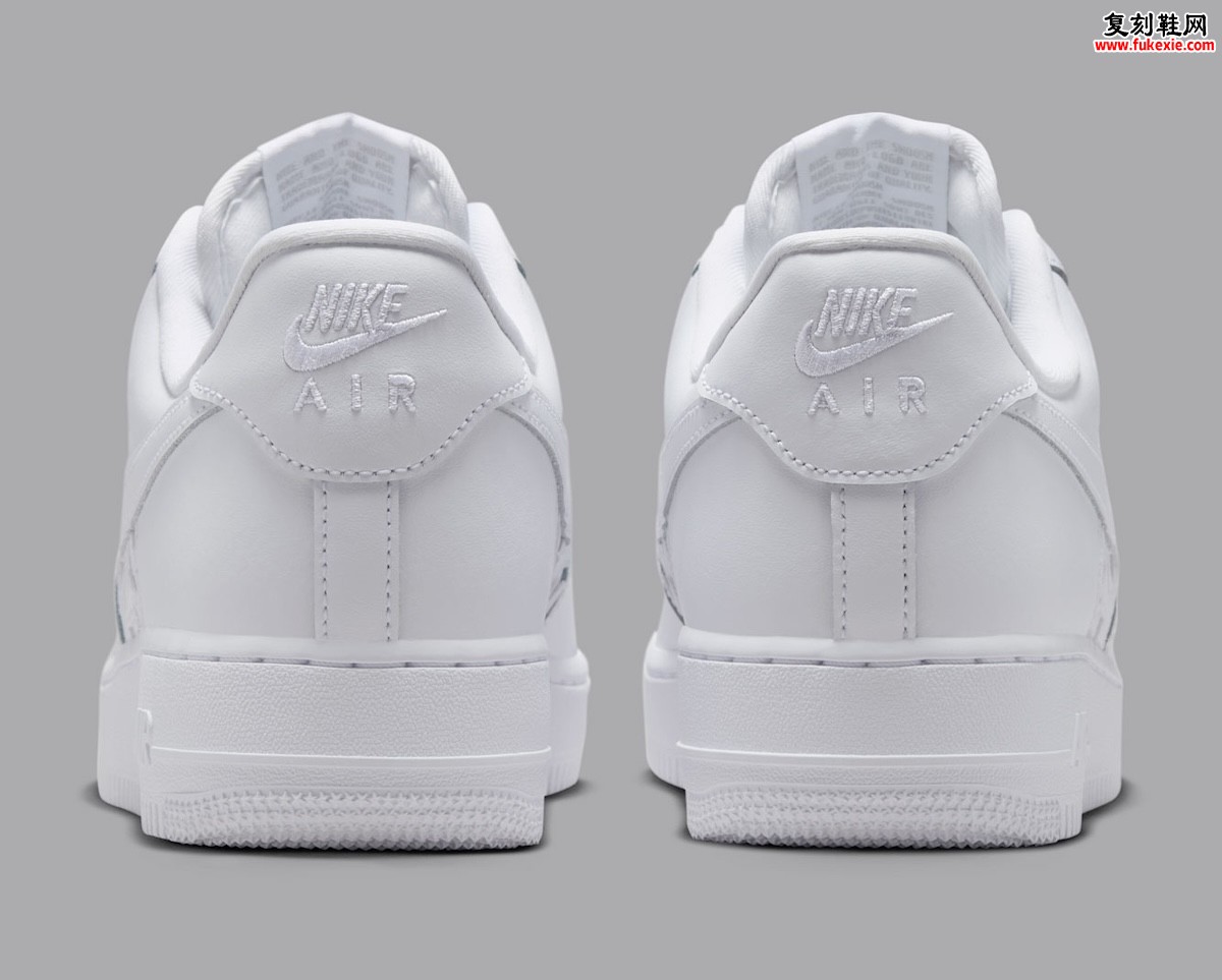 Nike Air Force 1 Low “White Stars” 全白鞋身暗藏立体星星刺绣，2026夏季发售