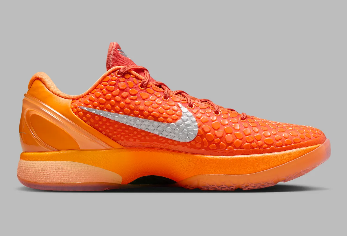 科比6代全橙IH1871-800发售!鳞片鞋面+双模缓震重塑曼巴精神战靴