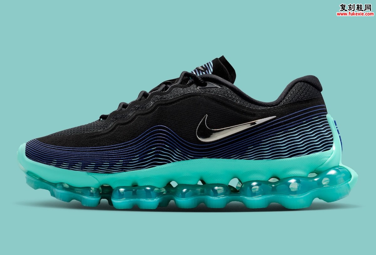 Nike Air Liquid Max “Black/Radiant Blue” 黑电光蓝流动气垫颠覆登场 2026夏季全掌可视化缓震独家深度评测插图1 Nike Air Liquid Max “Black/Radiant Blue” 黑电光蓝流动气垫颠覆登场 2026夏季全掌可视化缓震独家深度评测