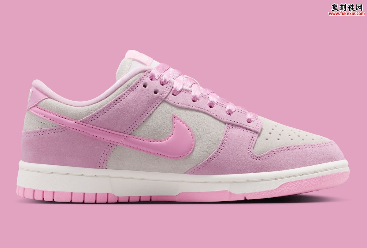 Nike Dunk Low “Pink Flowers” 立体粉花装饰 2026夏季女款前瞻插图2 Nike Dunk Low “Pink Flowers” 立体粉花装饰 2026夏季女款前瞻