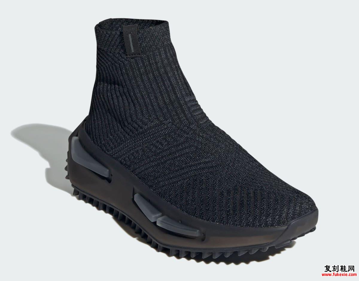ADIDAS NMD S1 2023 年秋季“CORE BLACK”袜子鞋 货号：ID4265