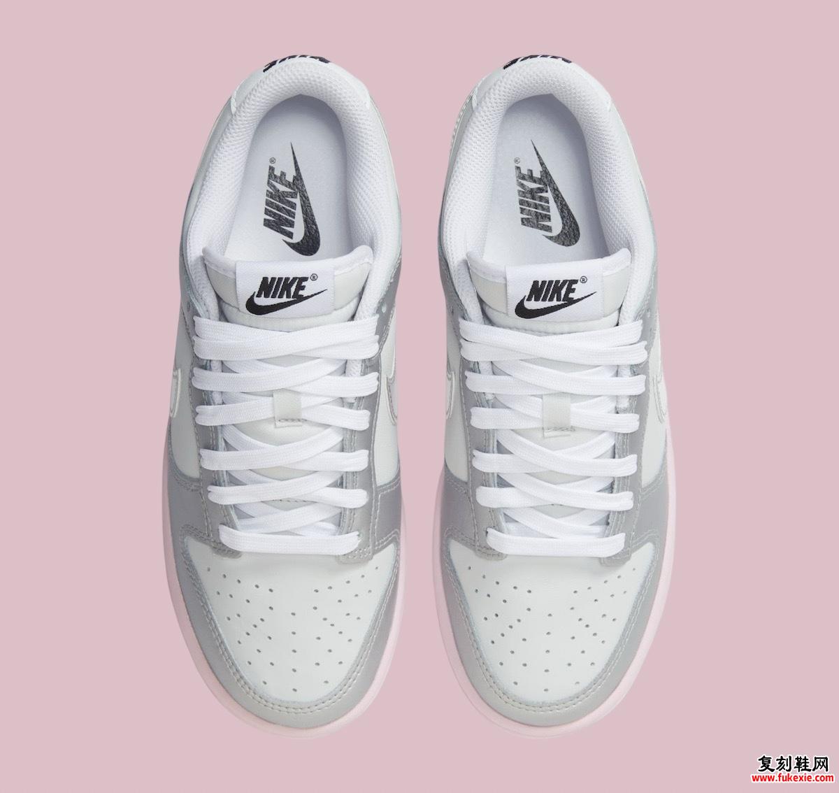 NIKE DUNK LOW LX “METALLIC SILVER/PINK FOAM” 2024 年秋季发售 货号：HM3698-006
