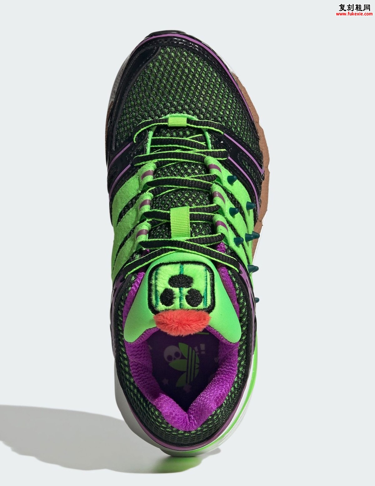 2026夏季Brawl Stars x adidas Adistar Control 5斯派克GS联名：仙人掌尖刺三条纹配紫色背心酒红发蔟鞋舌