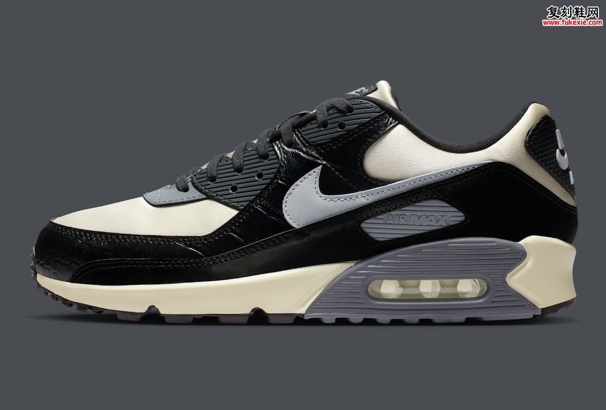 耐克Air Max 90 “Black Croc” 鳄鱼皮纹奢华重塑经典鞋型 将于12月23日发售定价155美元