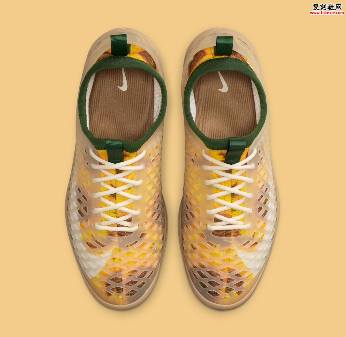 向日葵花卉印花透气网面可拆卸透明外笼双形态穿搭 Nike Rejuven8 Run Sunflowers 女性休闲鞋