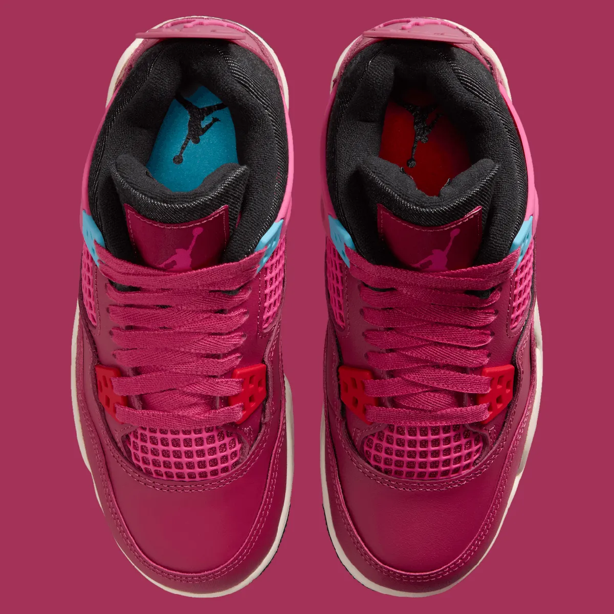 Air Jordan 4 “甜菜根”配色2026年7月2日全童码发售:甜美粉红与丹宁质感碰撞插图3 Air Jordan 4 “甜菜根”配色2026年7月2日全童码发售:甜美粉红与丹宁质感碰撞