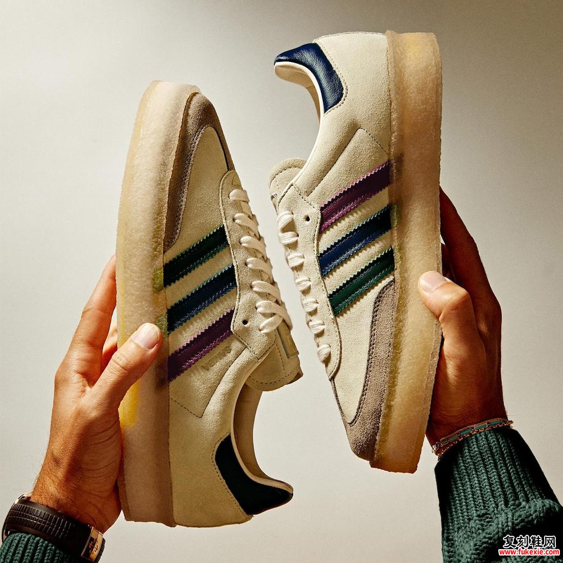 RONNIE FIEG X CLARKS X ADIDAS SAMBA“KITHMAS”于2023年12月发行