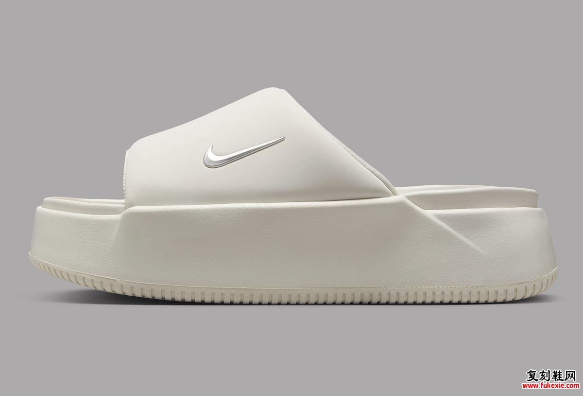 Nike Calm Elevation Slide “Sail/Silver” 2025深度解析：极简主义与机能美学的夏日革命