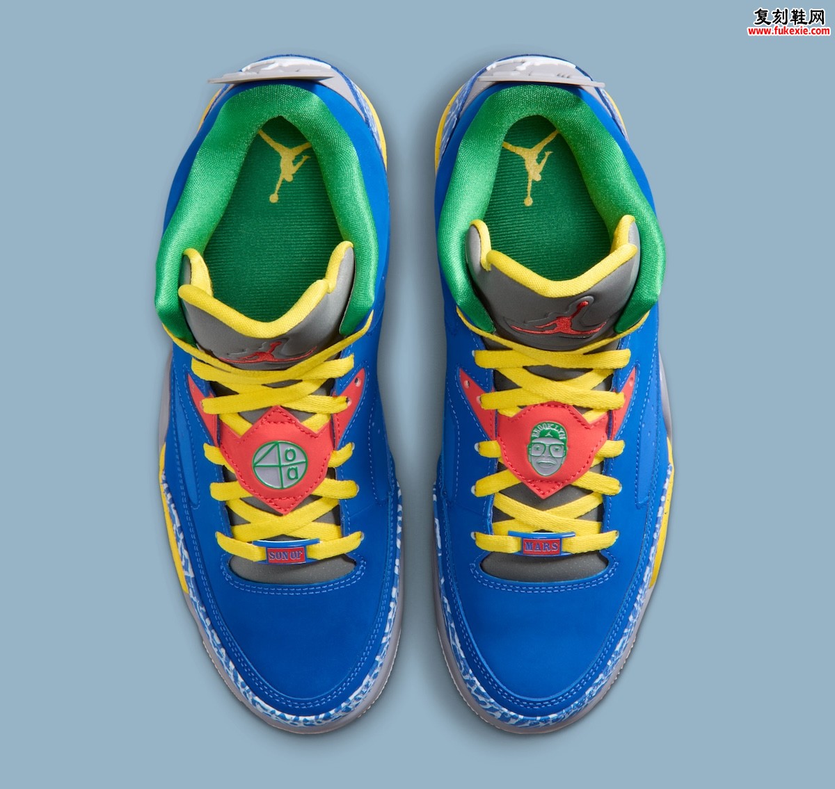 Jordan Son of Mars Low “Do The Right Thing”《为所应为》灵感 Jordan Son of Mars Low DTRT 蓝黄爆裂纹复刻版插图3 Jordan Son of Mars Low “Do The Right Thing”《为所应为》灵感 Jordan Son of Mars Low DTRT 蓝黄爆裂纹复刻版