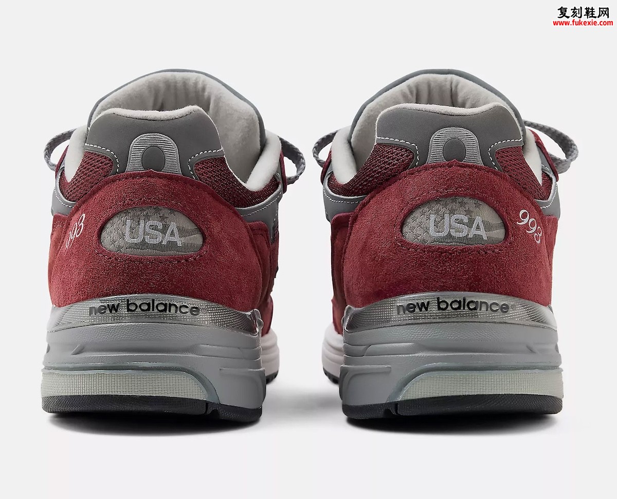 New Balance 993 ‘Burgundy’酒红麂皮美产复古跑鞋2026夏季发售，定价200美元