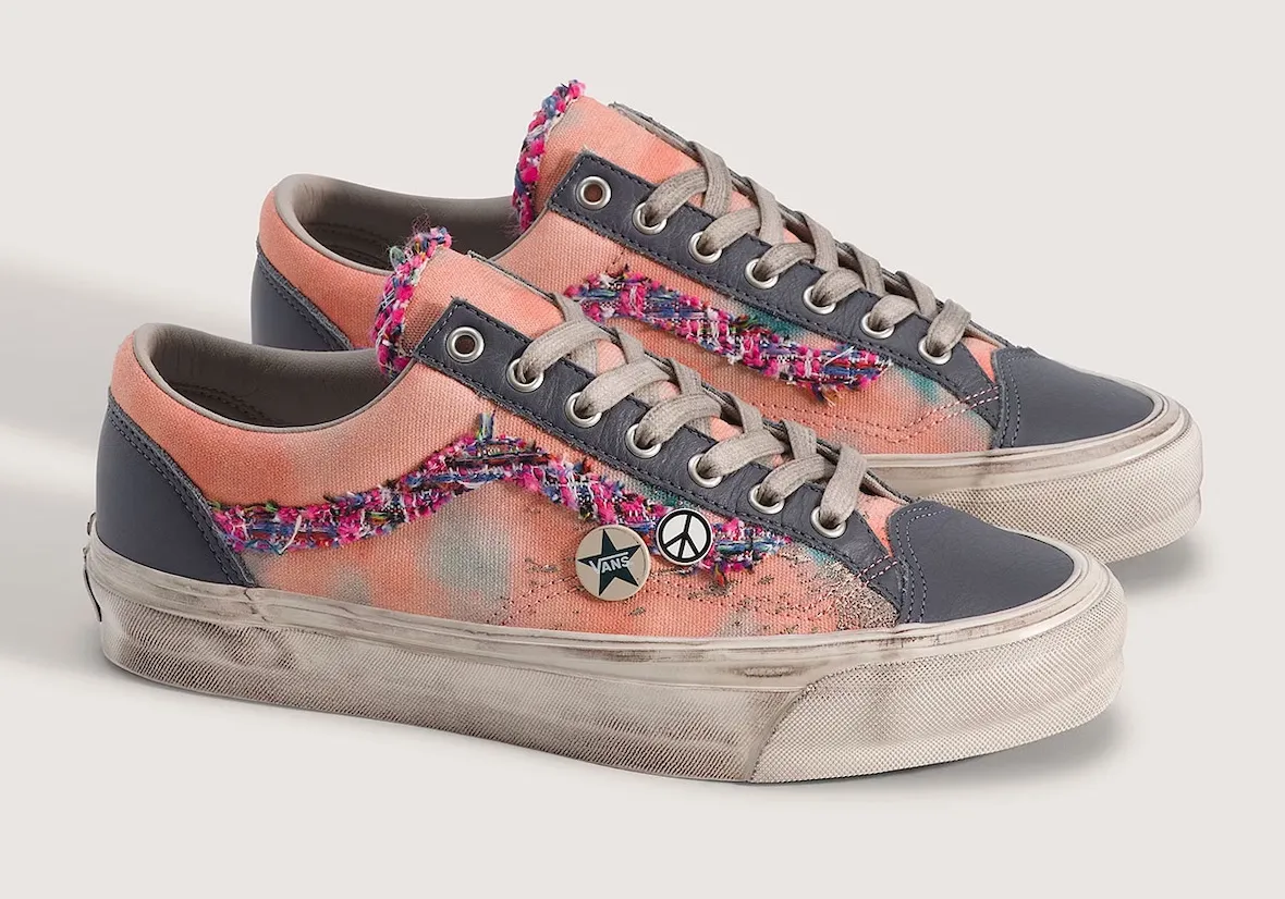 Vans Old Skool 36 Souvenir “Asphalt” 水洗做旧帆布配串珠挂饰，2026年6月25日发售缩略图