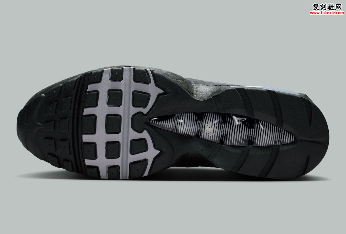 Nike Air Max 95 Big Bubble“黑烟灰”2026夏季发售，T字纹理皮革搭配钢蓝装甲网眼
