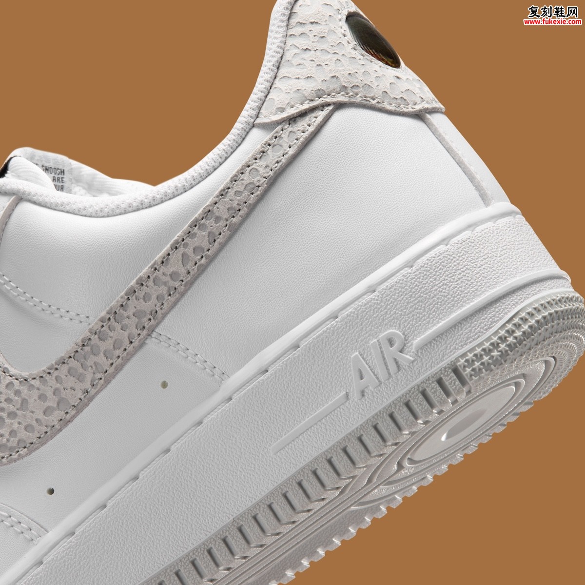 Nike Air Force 1 Low “Safari” 石斑纹金橘点缀 2026夏季再造经典 独家细节解析与上脚预览插图6 Nike Air Force 1 Low “Safari” 石斑纹金橘点缀 2026夏季再造经典 独家细节解析与上脚预览