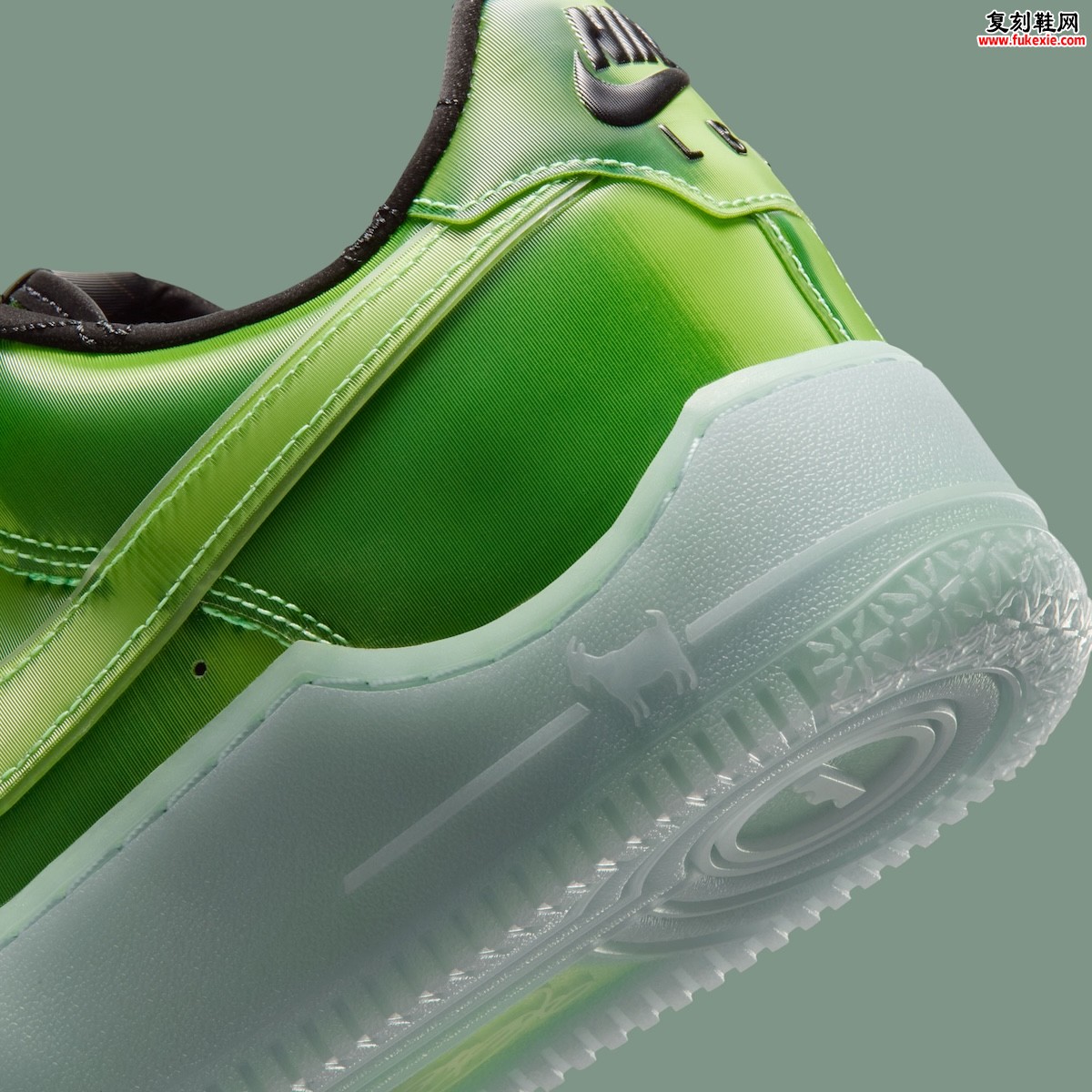 光影流动特效加持:Nike LeBron Air Force 1 “Voltage Green” 二月压轴登场