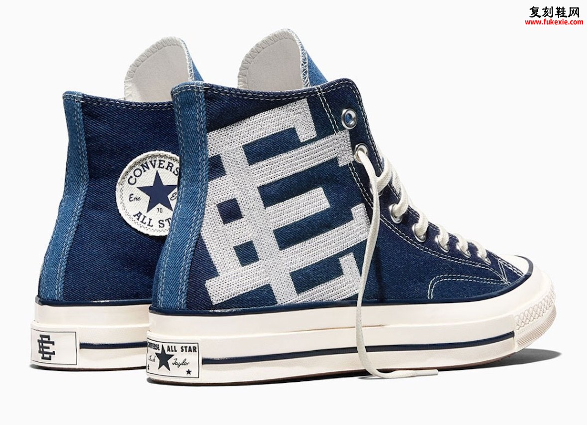 Eric Emanuel x Converse丹宁双生花2026年4月发售，拼接牛仔布重塑Chuck 70与Weapon经典