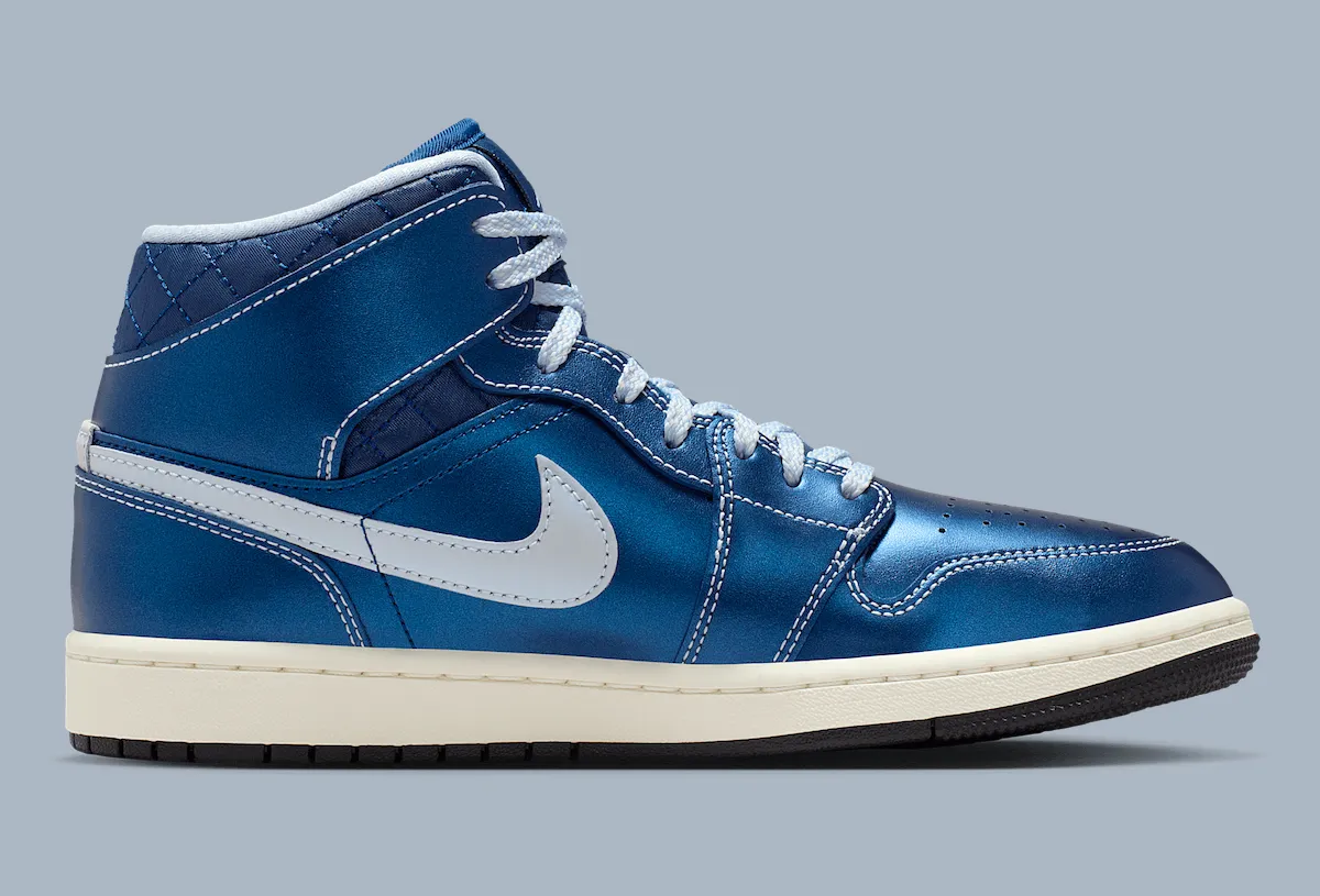 Air Jordan 1 Mid Metallic Blue 10月20日发售：低调金属光泽演绎高级质感新风尚