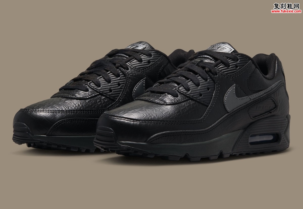 Nike Air Max 90 ‘Black Croc’ 暗黑鳄鱼纹理 6.29日低调发售 全面深度评测前瞻缩略图
