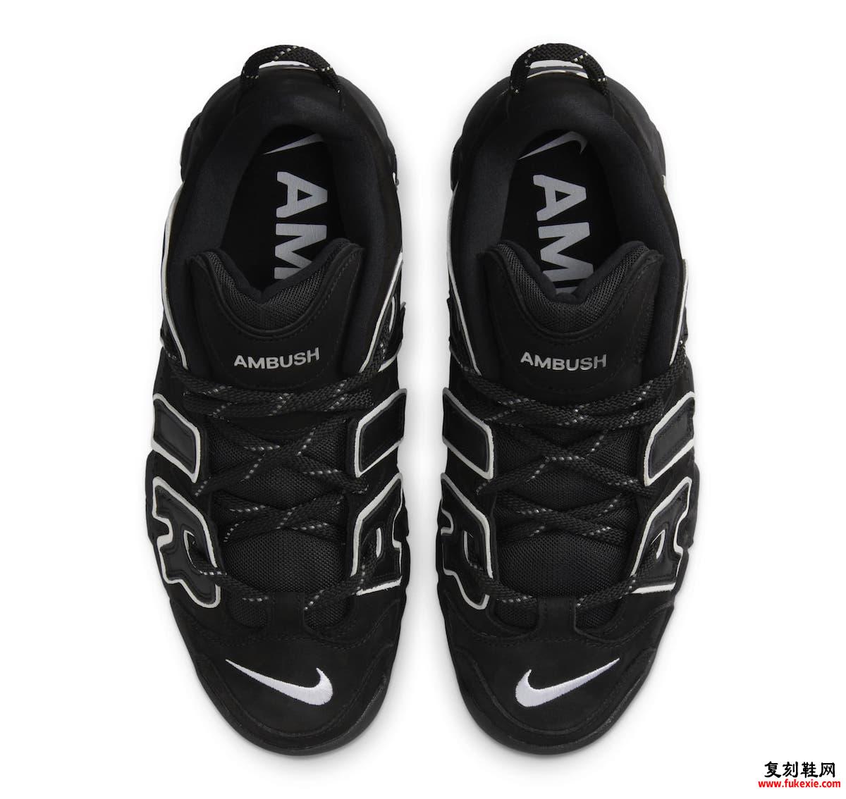 AMBUSH X NIKE AIR MORE UPTEMPO LOW “黑/白” 10 月发售