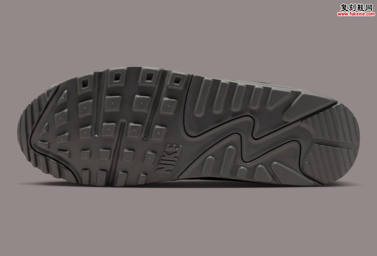Nike Air Max 90“铁灰红”2025秋日登场,经典跑鞋焕新演绎低调高级感