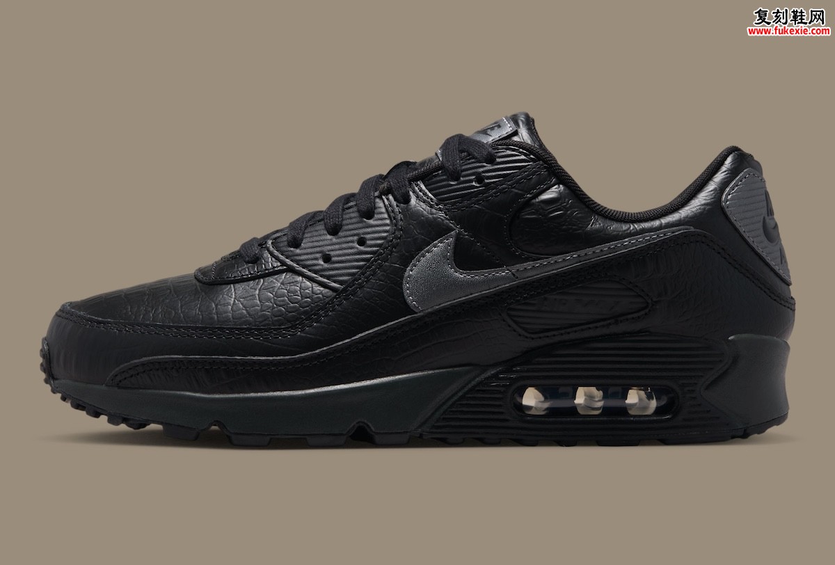 Nike Air Max 90 ‘Black Croc’ 暗黑鳄鱼纹理 6.29日低调发售 全面深度评测前瞻插图1 Nike Air Max 90 'Black Croc' 暗黑鳄鱼纹理 6.29日低调发售 全面深度评测前瞻