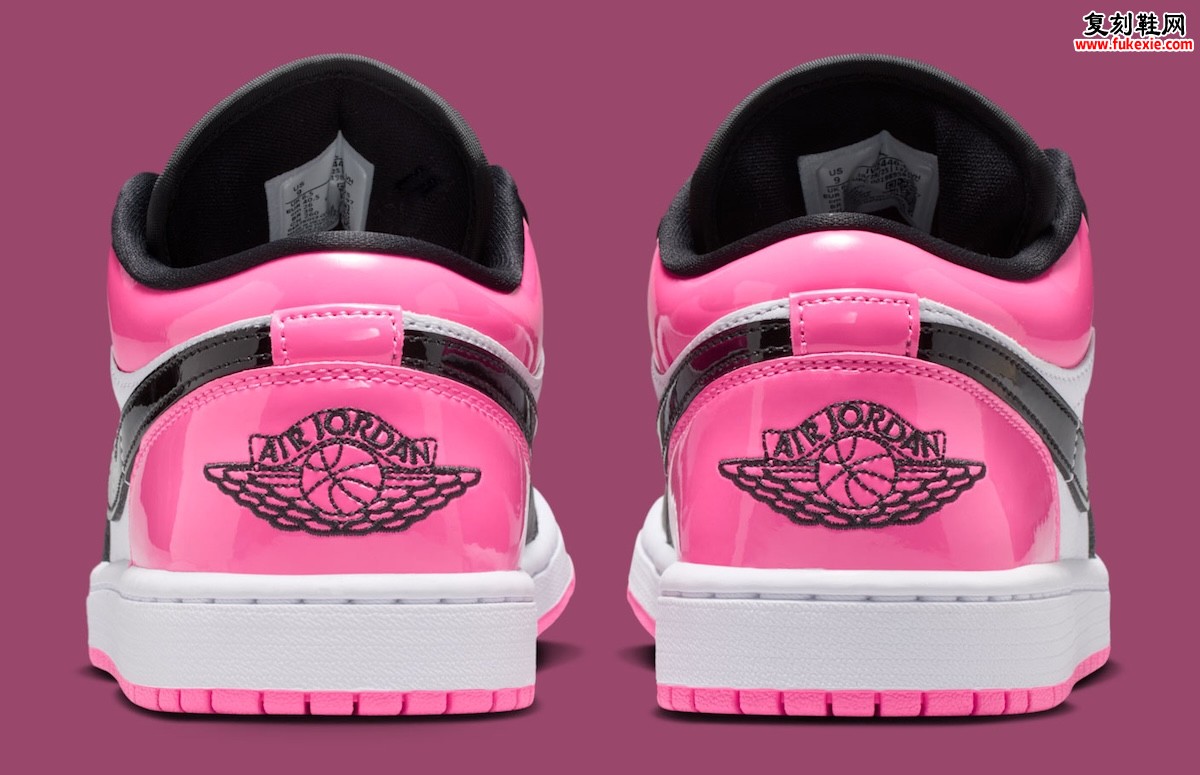 Air Jordan 1 Low Patent“Pinksicle”2026年4月女性专属发售，漆皮亮粉重构黑红脚趾经典布局