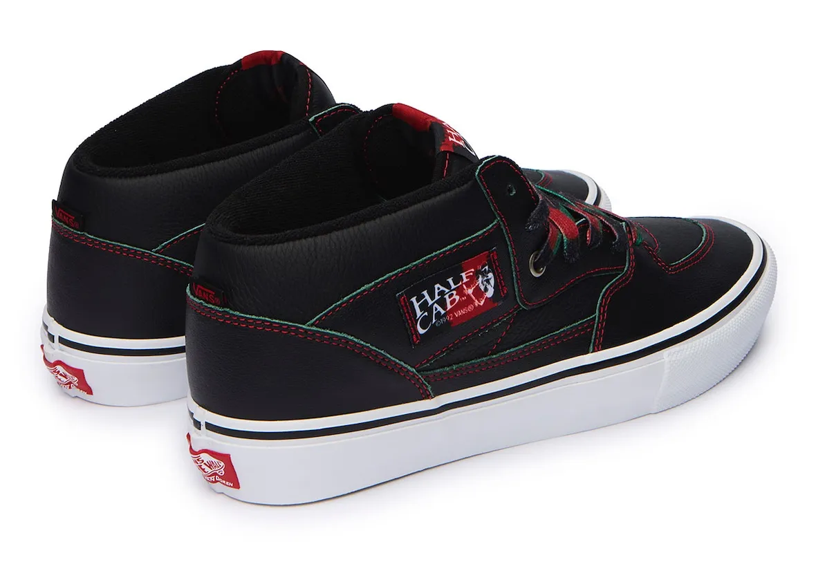 Crenshaw Skate Club x Vans Half Cab双色联名4月11日官网独家发售,黑红绿泛非配色