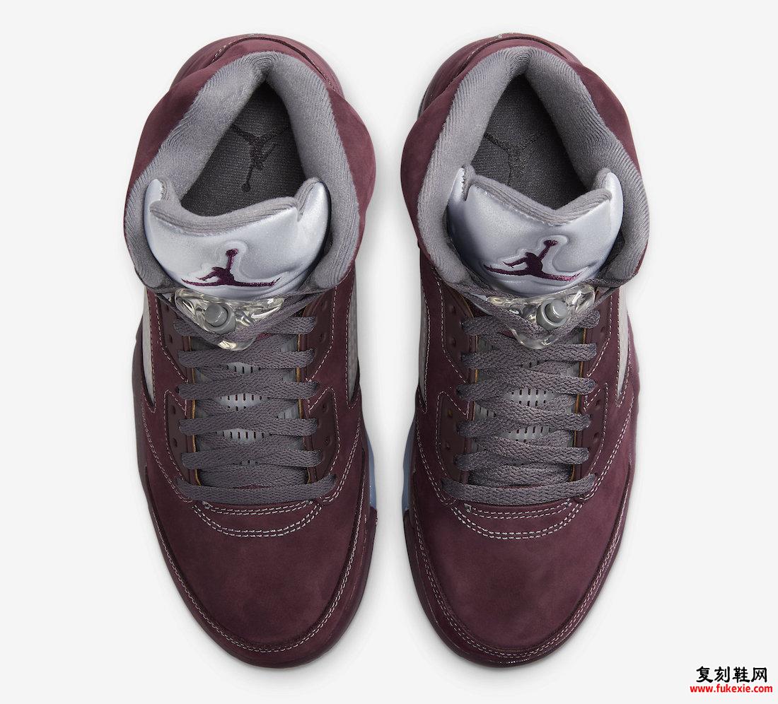 AIR JORDAN 5 “BURGUNDY” 8 月 19 日发售 货号：DZ4131-600