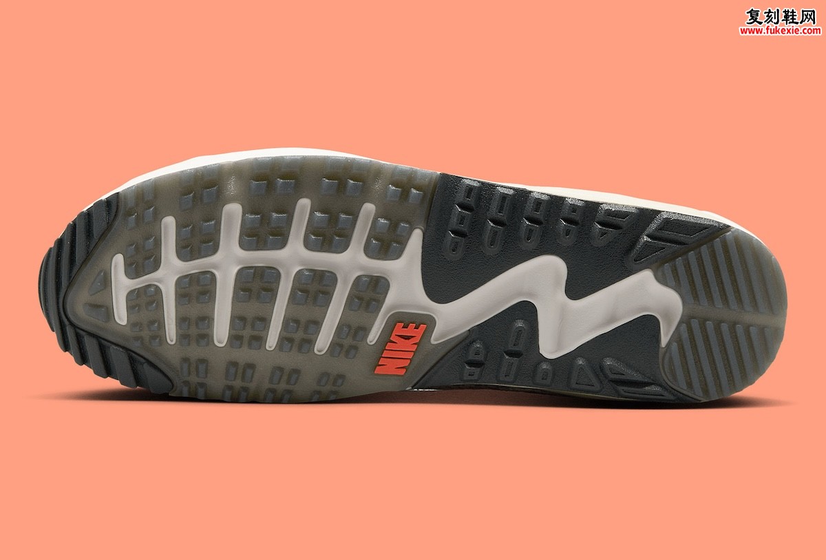 耐克Air Max 90公开赛限定HV4078-100发售，金属金提花+冠军外底诠释高尔夫时尚