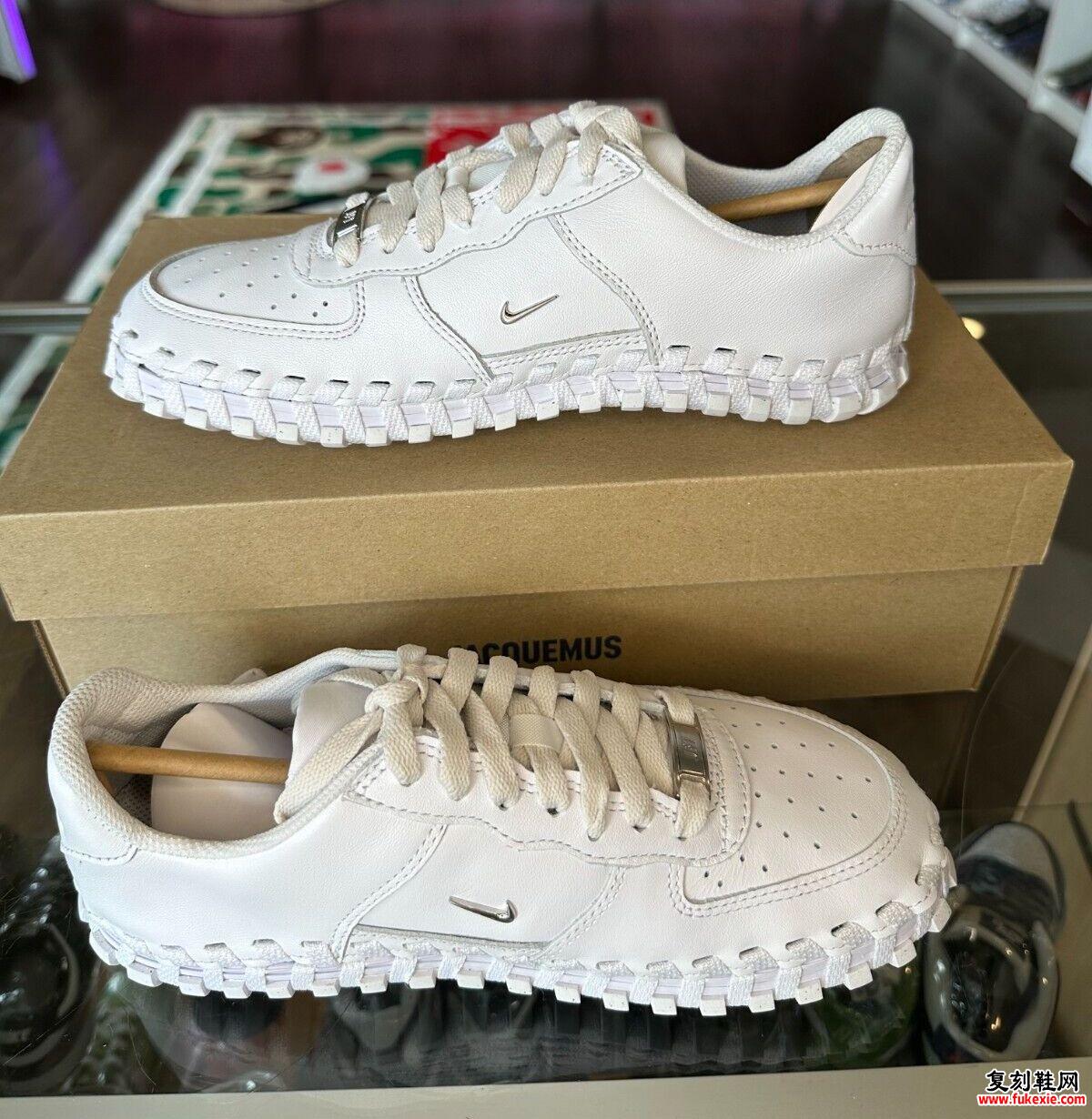 抢先欣赏 JACQUEMUS X NIKE J FORCE 1 LOW “WHITE WOVEN”