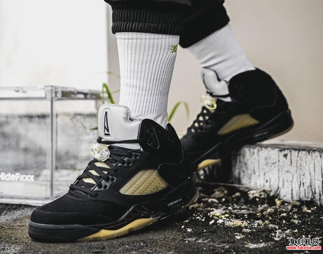 仔细看看 A MA MANIÉRE X AIR JORDAN 5 “BLACK” 货号：FD1330-001