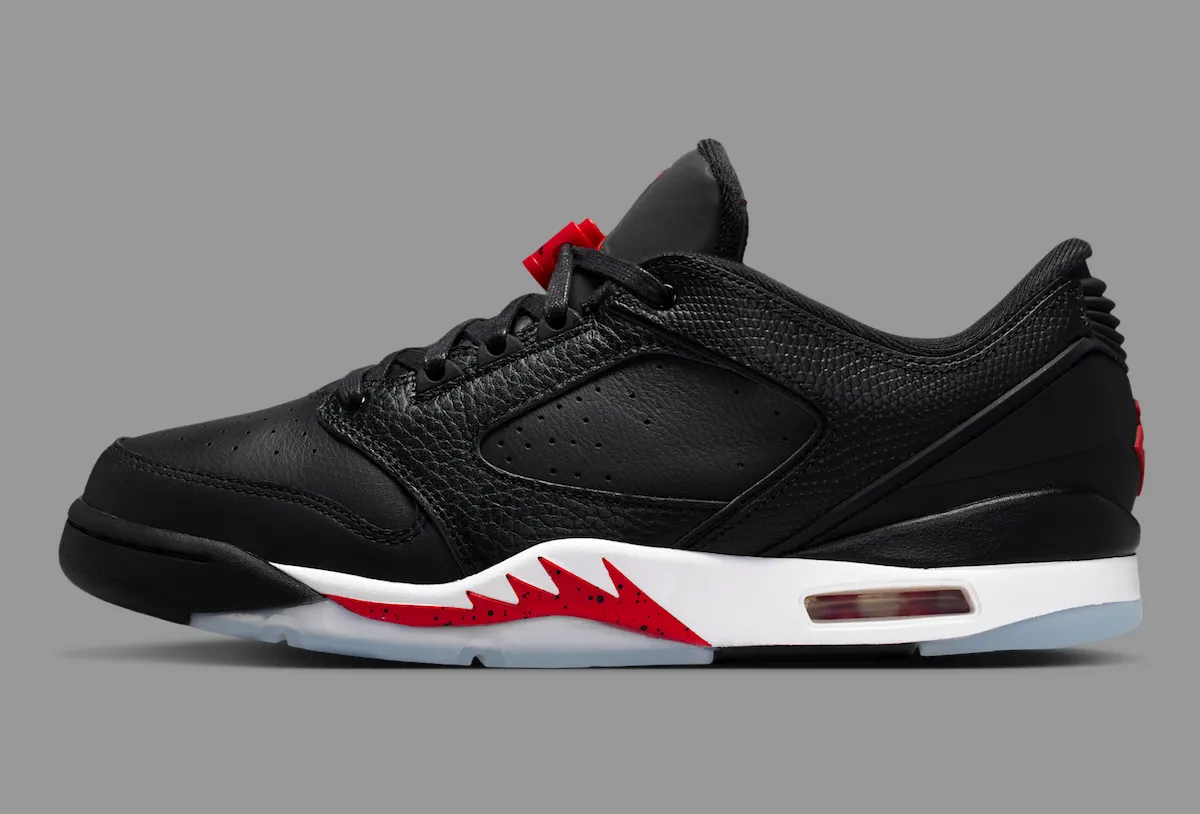 Jordan Sixty Plus Low“Bred”2026混血篮球鞋:五正代基因融合黑红禁穿美学插图1 Jordan Sixty Plus Low“Bred”2026混血篮球鞋:五正代基因融合黑红禁穿美学