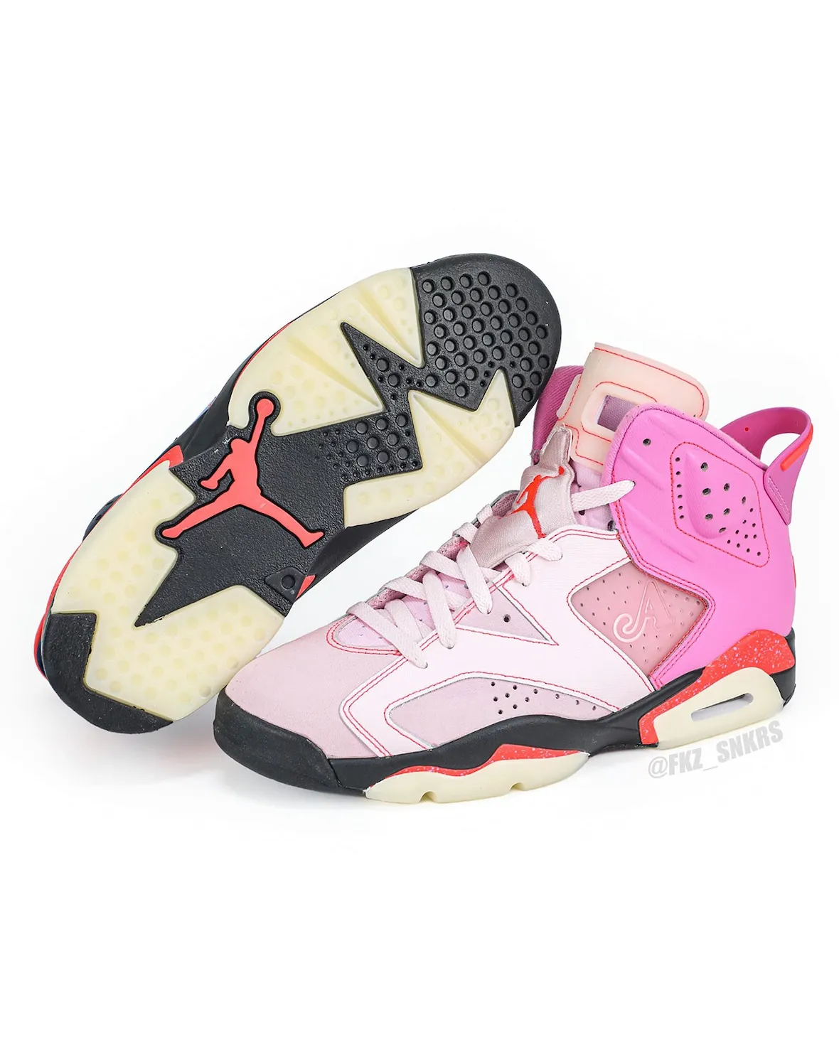 Awake NY x Air Jordan 6 Playful Pink 2026年8月双粉分层发售230美元,Infrared 23缝线搭配