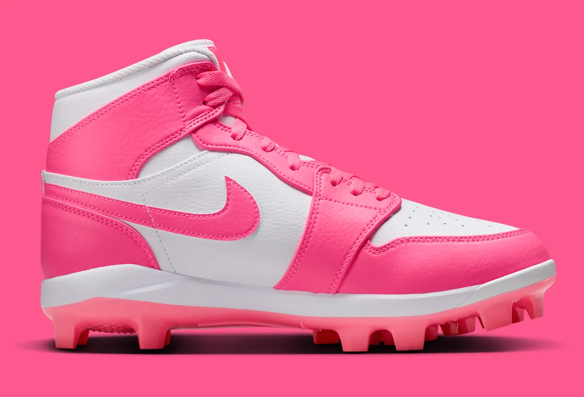 Air Jordan 1 MCS Baseball Cleats “Digital Pink”“数字粉”棒球钉鞋将于2026年春季发售