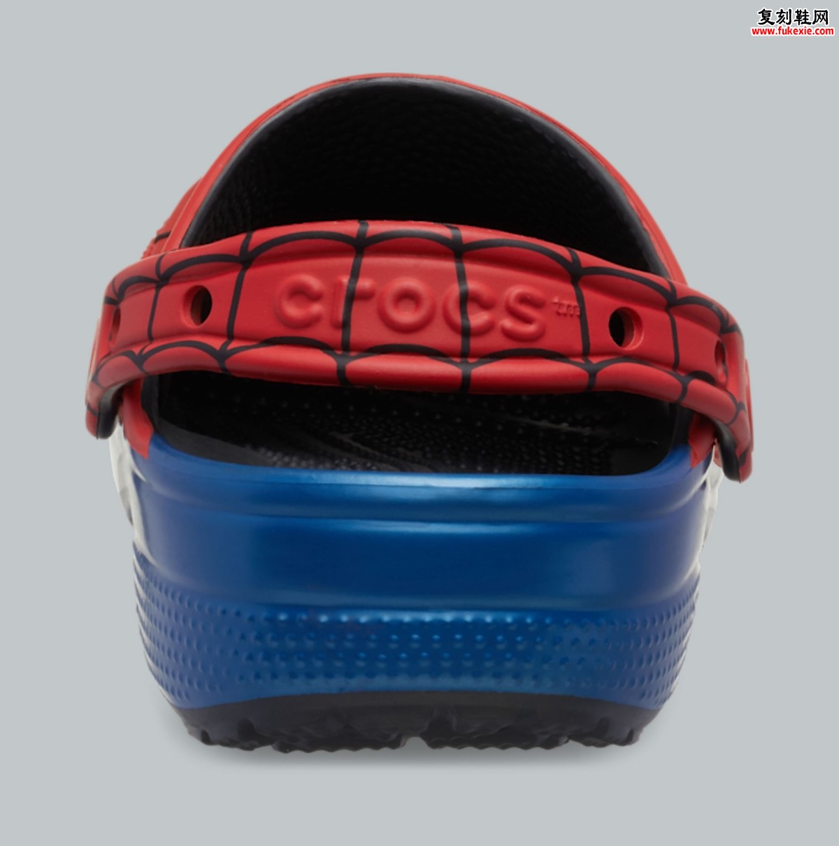漫威蜘蛛侠联名 Crocs 经典洞洞鞋,红蓝战衣蛛网纹理,立体白色眼罩鞋头,6月17日发售$70插图3 漫威蜘蛛侠联名 Crocs 经典洞洞鞋,红蓝战衣蛛网纹理,立体白色眼罩鞋头,6月17日发售$70