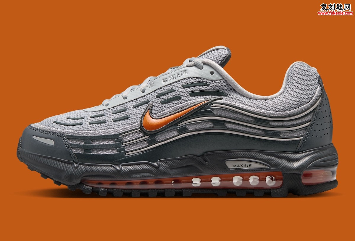 2026夏季发售Nike Air Max TL 2.5 Hot Curry热咖喱配色浅烟灰网布全掌可视气垫复古跑鞋