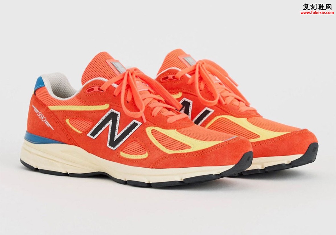 New Balance 990v4 “Bart Simpson” 美产红黄蓝辛普森灵感配色，复古做旧中底，2026年6月发售缩略图