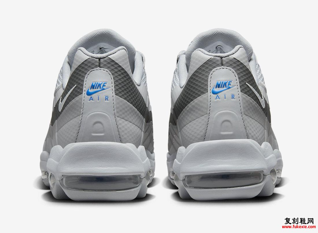 NIKE AIR MAX 95 ULTRA 灰色和照片蓝色表面 货号：FN7802-002