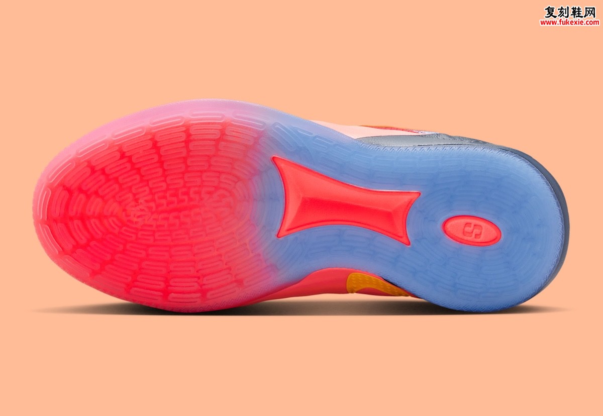 Nike Sabrina 3大童专属配色Welcome to Miami燃情登场，霓虹蓝粉渐变融合南海岸日落美学