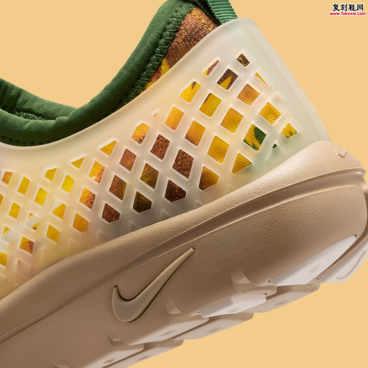 向日葵花卉印花透气网面可拆卸透明外笼双形态穿搭 Nike Rejuven8 Run Sunflowers 女性休闲鞋