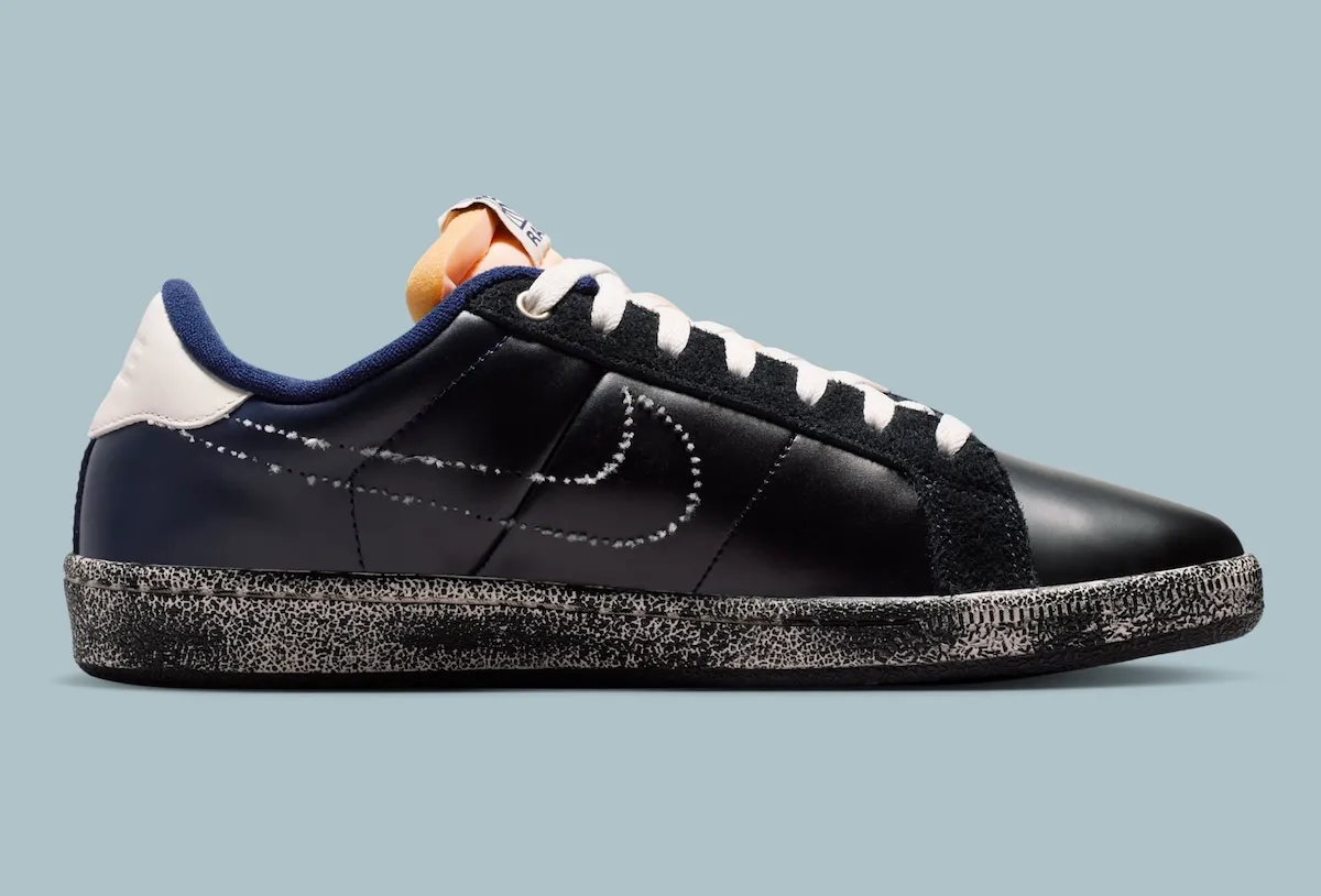巴黎滑板品牌Rassvet联名Nike SB Tennis Classic，蓝黑简约美学搭配做旧中底